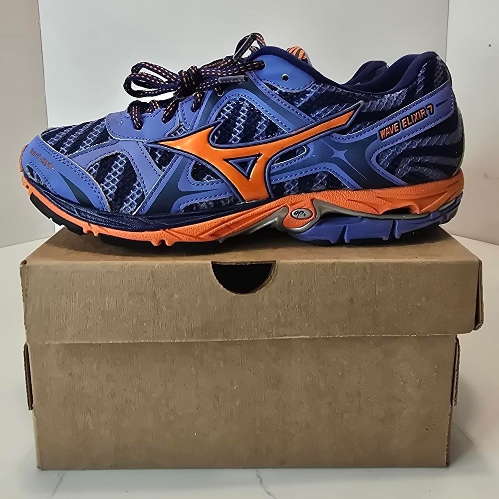 Mizuno Wave Elixir 7 Purple Orange Women's- 8.5 US - Picture 4 of 7